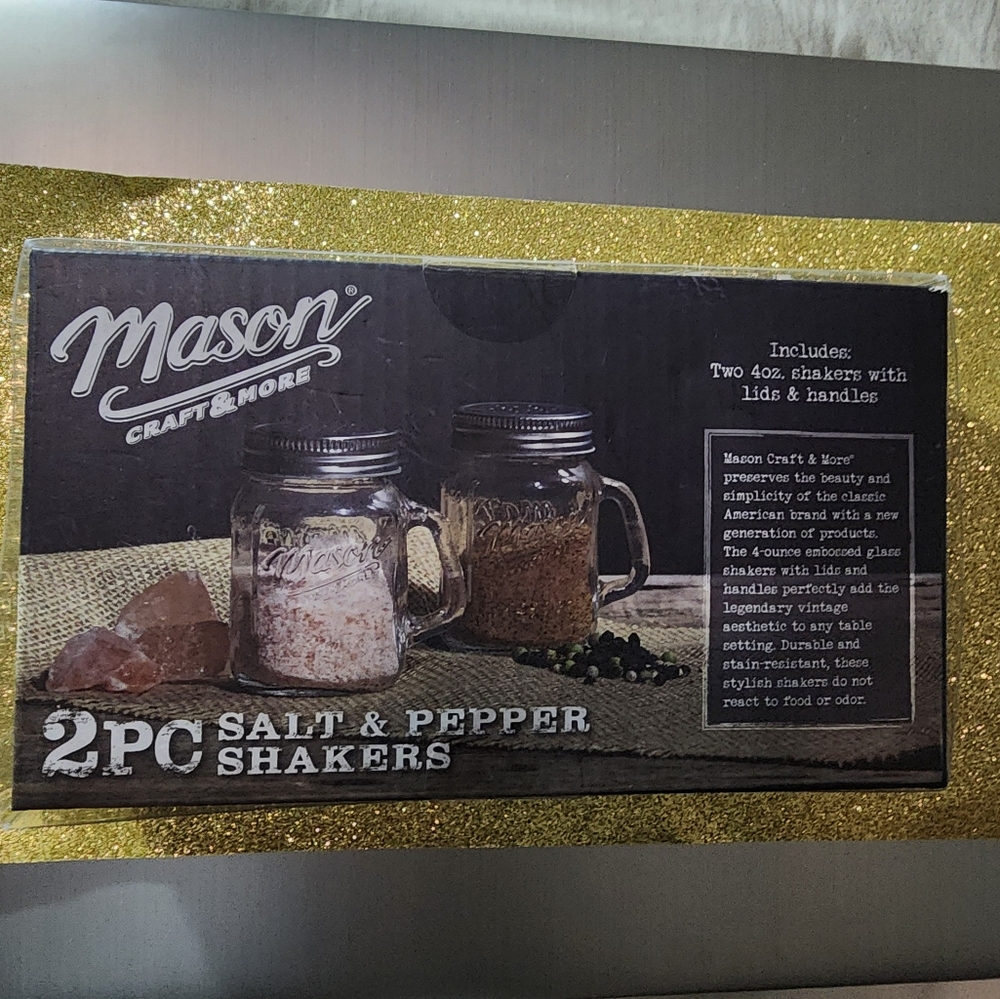 Mason jar salt & pepper glass shakers